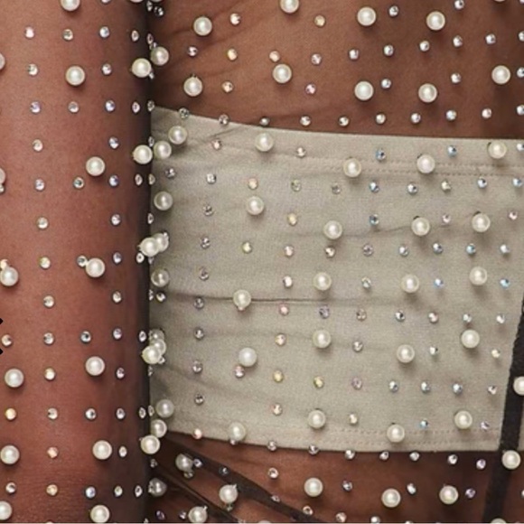 Beads & Rhinestone Sheer Mesh Long Maxi Dress, Women’s Size Small “…Party - Picture 8 of 11